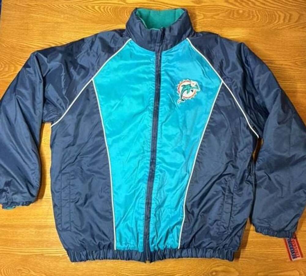 Vintage NFL Miami Dolphins Reversible Windbreaker Fleece Jacket